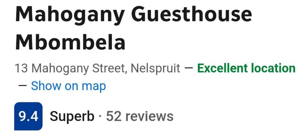 Mahogany Guesthouse Mbombela Ngoại thất bức ảnh